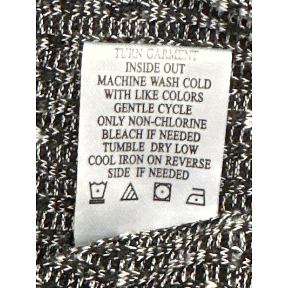 Almost Famous Black White Knit Strappy Front V Neck Thin Sweater Size Large - Picture 8 of 10